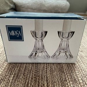 Mikasa Crystal Candle Stick Holders